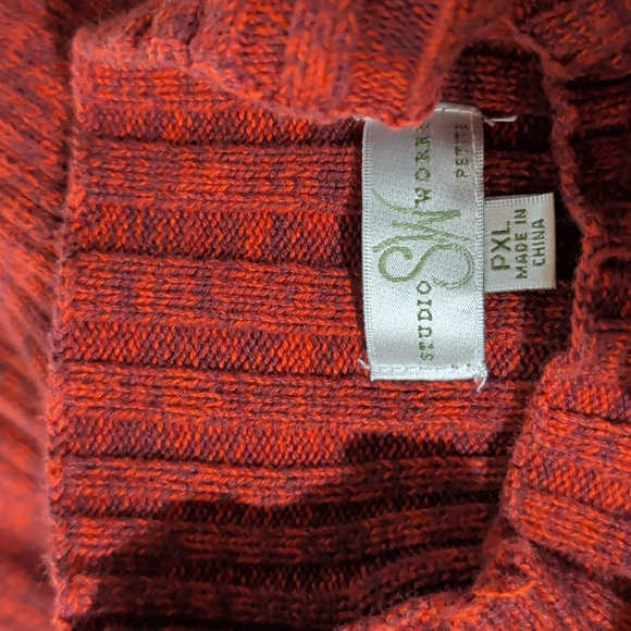 Studio Works Red Cowl Neck Sweater - Picture 9 of 10